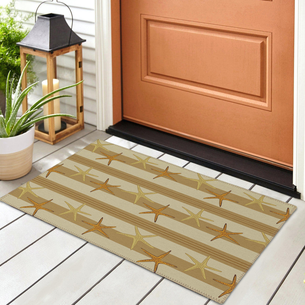 Indoor/Outdoor Seabreeze SZ12 Beige Machine Washable 1'8" x 2'6" Rug