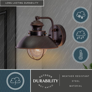 Harwich 8" Outdoor Wall Light Burnished Bronze
