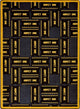 Any Day Matinee Rug, Admit One, Black, 7'8"x10'9"