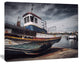 Old Fishing Boat, Boat Canvas Art Print, 20"x12"