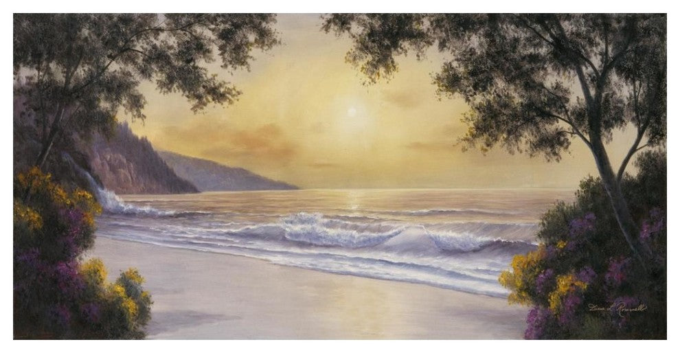 "Purple & Gold" Digital Paper Print by Diane Romanello, 50"x26"