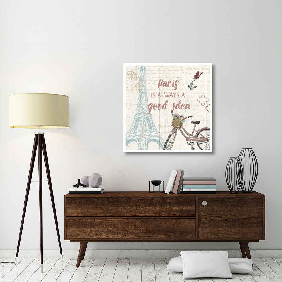 "Paris Tour IV" Digital Paper Print by Janelle Penner, 38"x38"