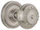 Rope Rosette Passage Meadows Door Knob, Satin Nickel