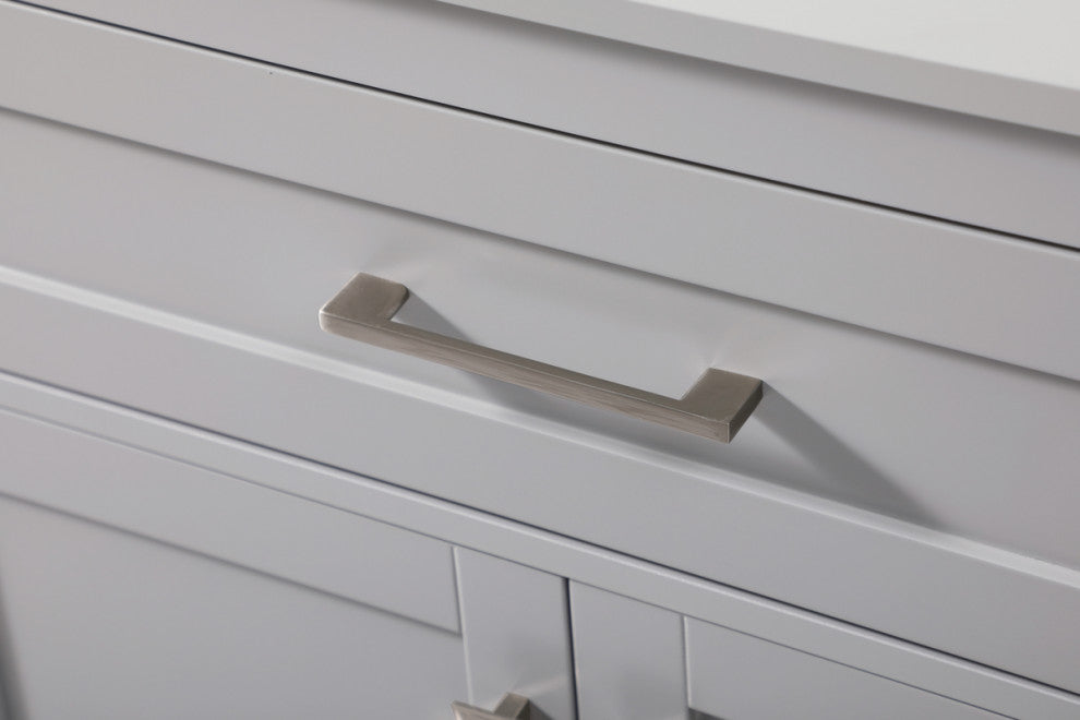 30" Wide Bathroom Storage Freestanding Cabinet, Grey