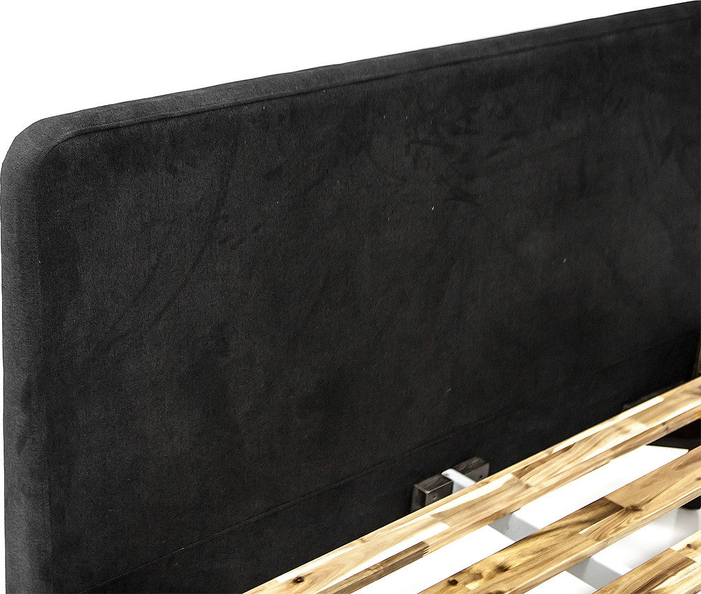Mohave Mid Century Tundra Gray Acacia Queen Platform Bed