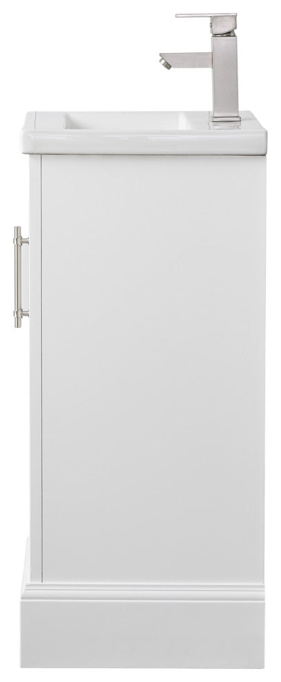 Vanity Art Bathroom Vanity With Sink & Top, White, 20", White Ceramic