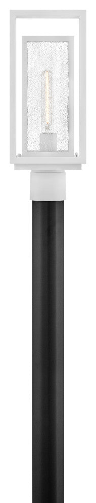 Hinkley Republic Medium Post Mount Lantern, Textured White