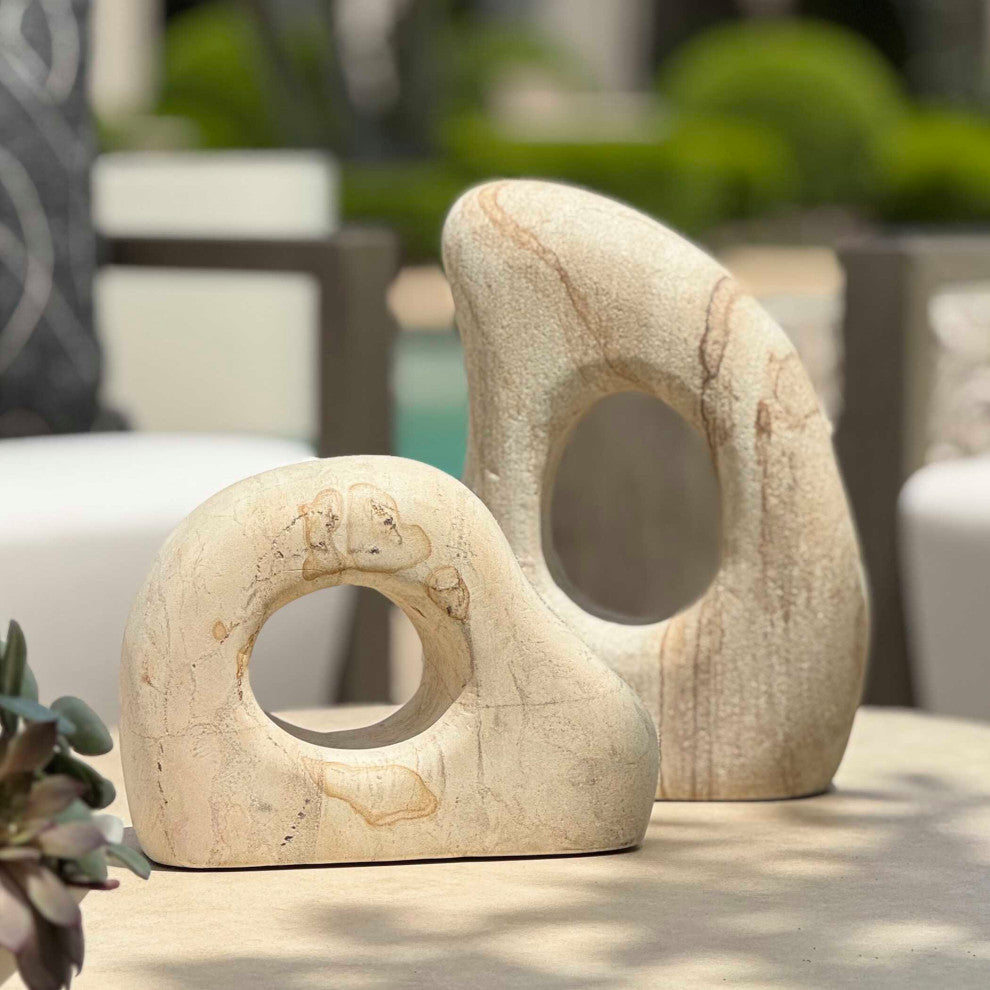 Uttermost Stone Flow Outdoor Sculptures Set of 2