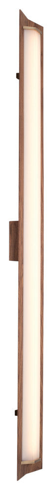 Penna 40 LED Sconce, Warm White, Brushed Brass/Walnut, 227v