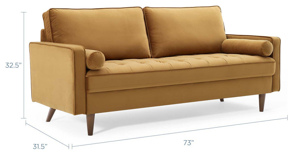 Sofa, Velvet, Brown, Modern, Living Lounge Room Hotel Lobby Hospitality