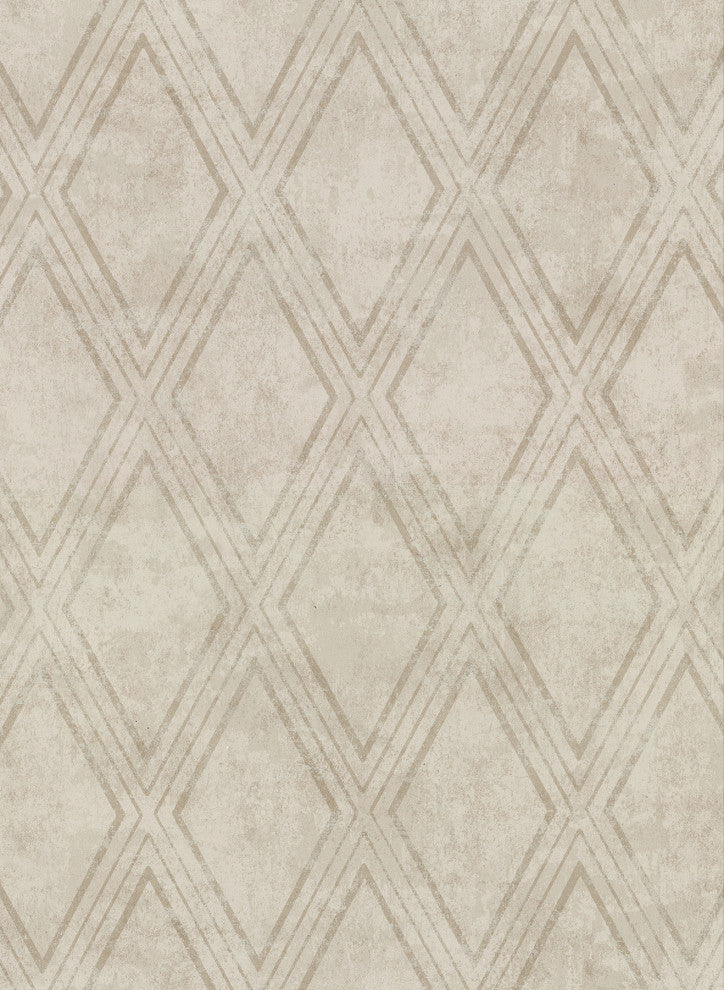 Dartmouth Taupe Faux Plaster Geometric Wallpaper Bolt
