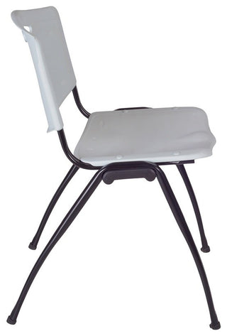 Cain 66"x24" Training Table, Cherry and 2 'M' Stack Chairs, Gray