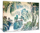 "Blue Chinese Landscape Painting" Canvas Print, 40"x30"