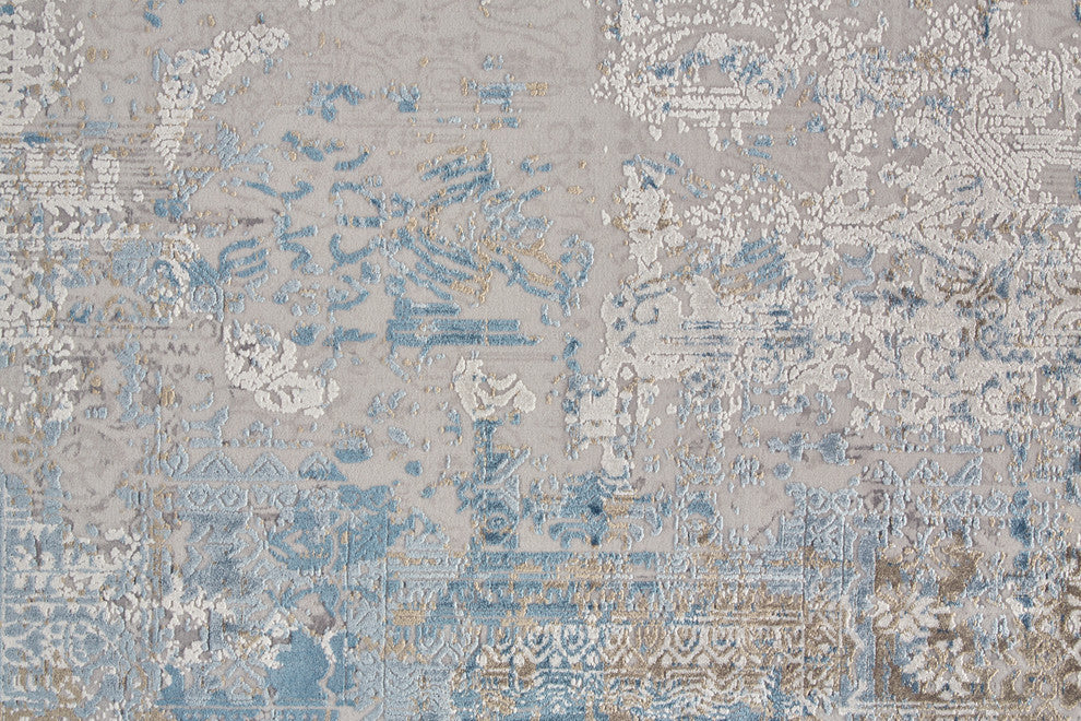 Weave & Wander Lindstra Blue/Gray 9'9"x13'2" Rug