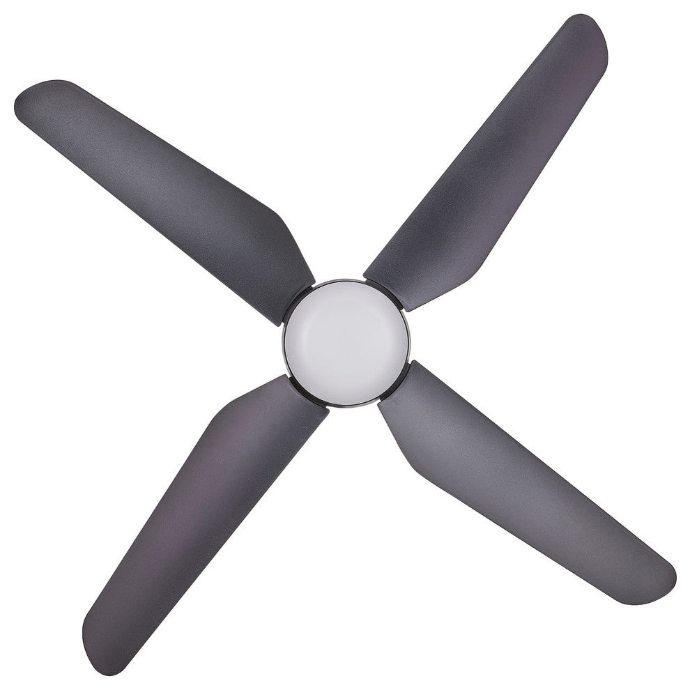 Lucci Air Aria 132-cm LED Light with Remote Ceiling Fan, Black