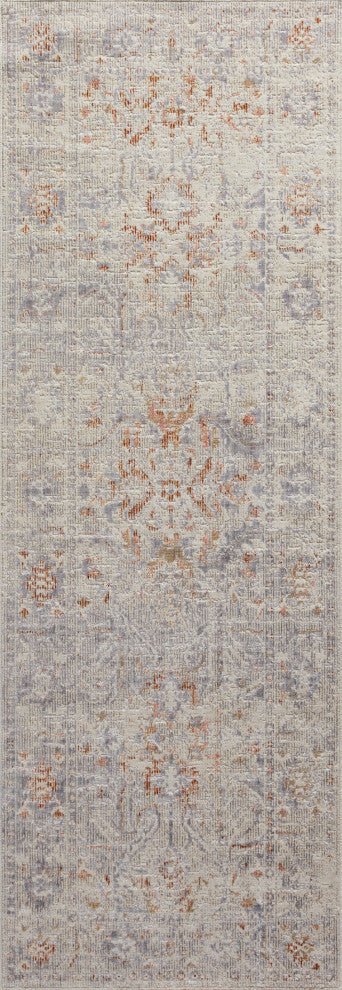 Chris Loves Julia x Loloi Rosemarie Oatmeal/Lavender 2'-7" x 10'-0" Area Rug