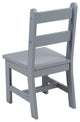 Kids Solid Hardwood Table and Chair Set - 3 Piece Set, Gray
