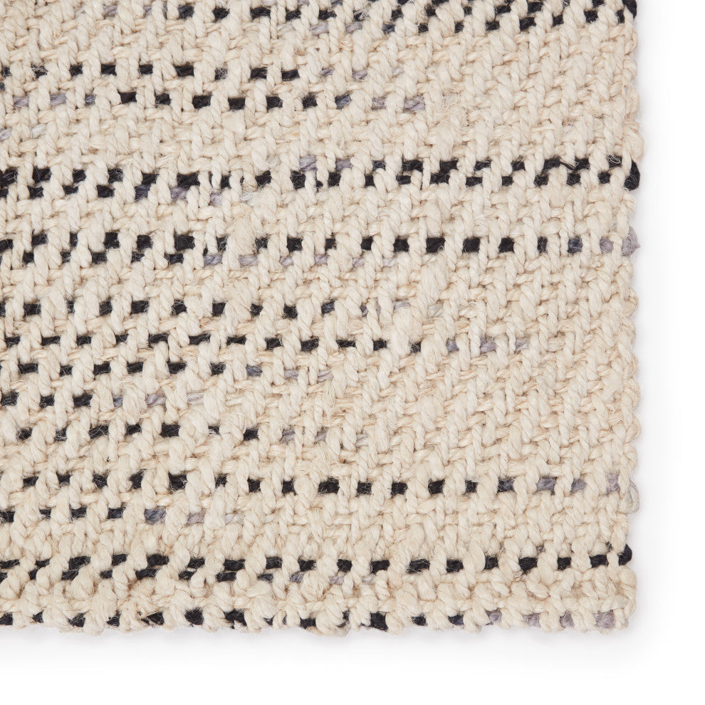 Jaipur Living Almand Natural Solid White/Black Area Rug, 5'x8'