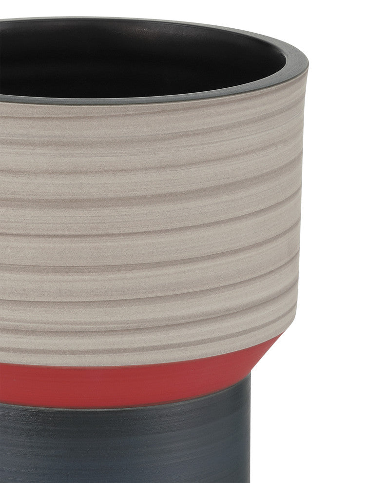 Happy 80's Black, Blue, Red & Orange Vase, 3-Piece Set