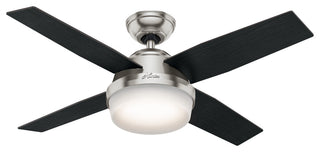 Hunter Fan Company 44" Dempsey Brushed Nickel Ceiling Fan With Light/Remote