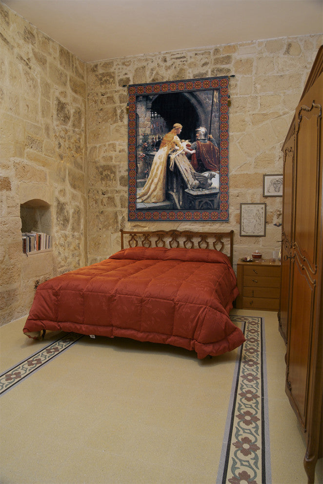 God Speed With Border Belgian Wall Tapestry
