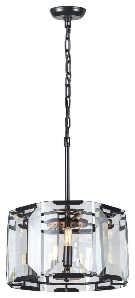 1211 Monaco Collection Pendant Lamp, Flat Black Matte, 17''x12'', 8-Bulb