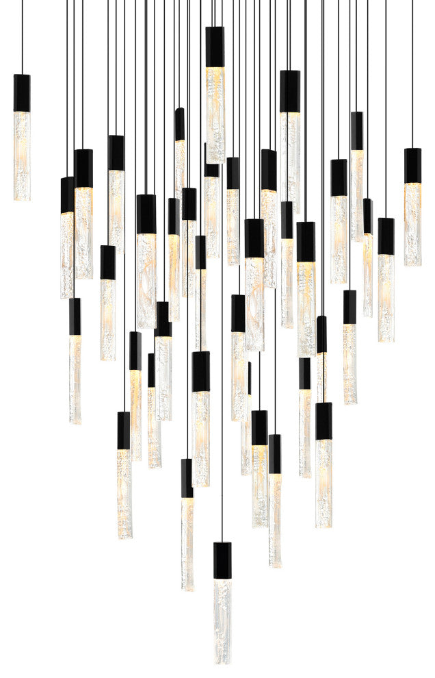 Greta Integrated LED Black Chandelier
