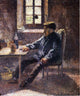 Camille Pissarro Old Wingrower in Moret (also known as Interior) Wrapped Canvas