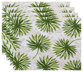 Spike and Stamp, Floral Print Placemat, Green