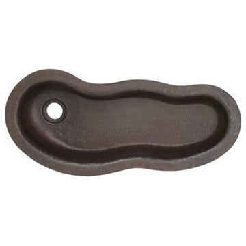 28" Copper Wave Trough Sink