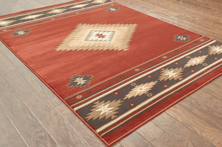 Oriental Weavers Hudson Red/Green Southwest/Lodge Indoor Area Rug 7'8"X10'10"