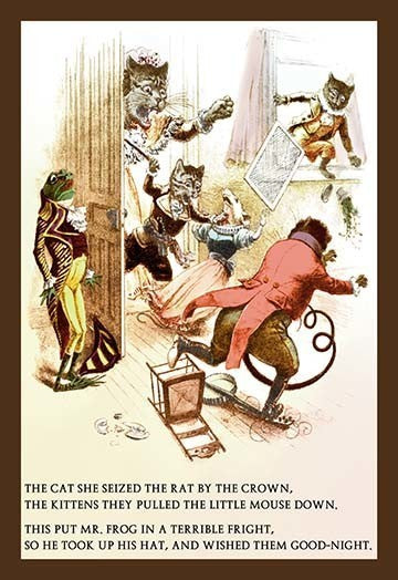 The Cat Seized The Rat - Gallery Wrapped Canvas Art 28" x 42"