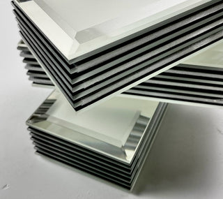 Frosted Glass Mirror 3x6 Jewelry Beveled Subway Kitchen & Bath Decorative Tile, Sample