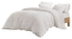 N Natori Cocoon Crushed Microfiber Quilted Comforter/Duvet Cover Set, White, Kin