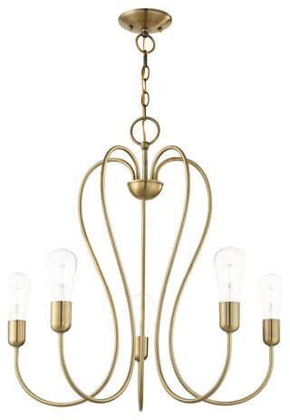 Livex Lighting Lucerne 5 Light Antique Brass Chandelier