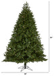 7' Oregon Spruce Faux Xmas Tree W/850 White, Multifunction Microdot Lights