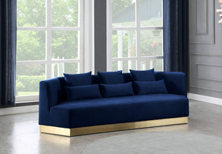Marquis Velvet Upholstered Set, Navy, Sofa
