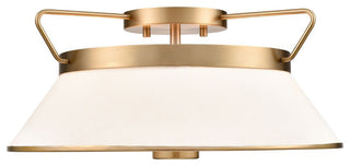 Layla - Semi-Flush Mount - Brushed Brass