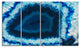 Brazilian Thunder Egg, Abstract Canvas Wall Art Print, 48"x28", 4 Panels