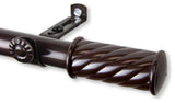 Grip Curtain Rod, Cocoa, 66-120"