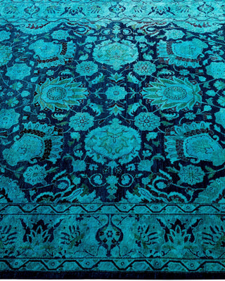 Overdyed, One-of-a-Kind Hand-Knotted Area Rug Blue, 4'8"x7'2"
