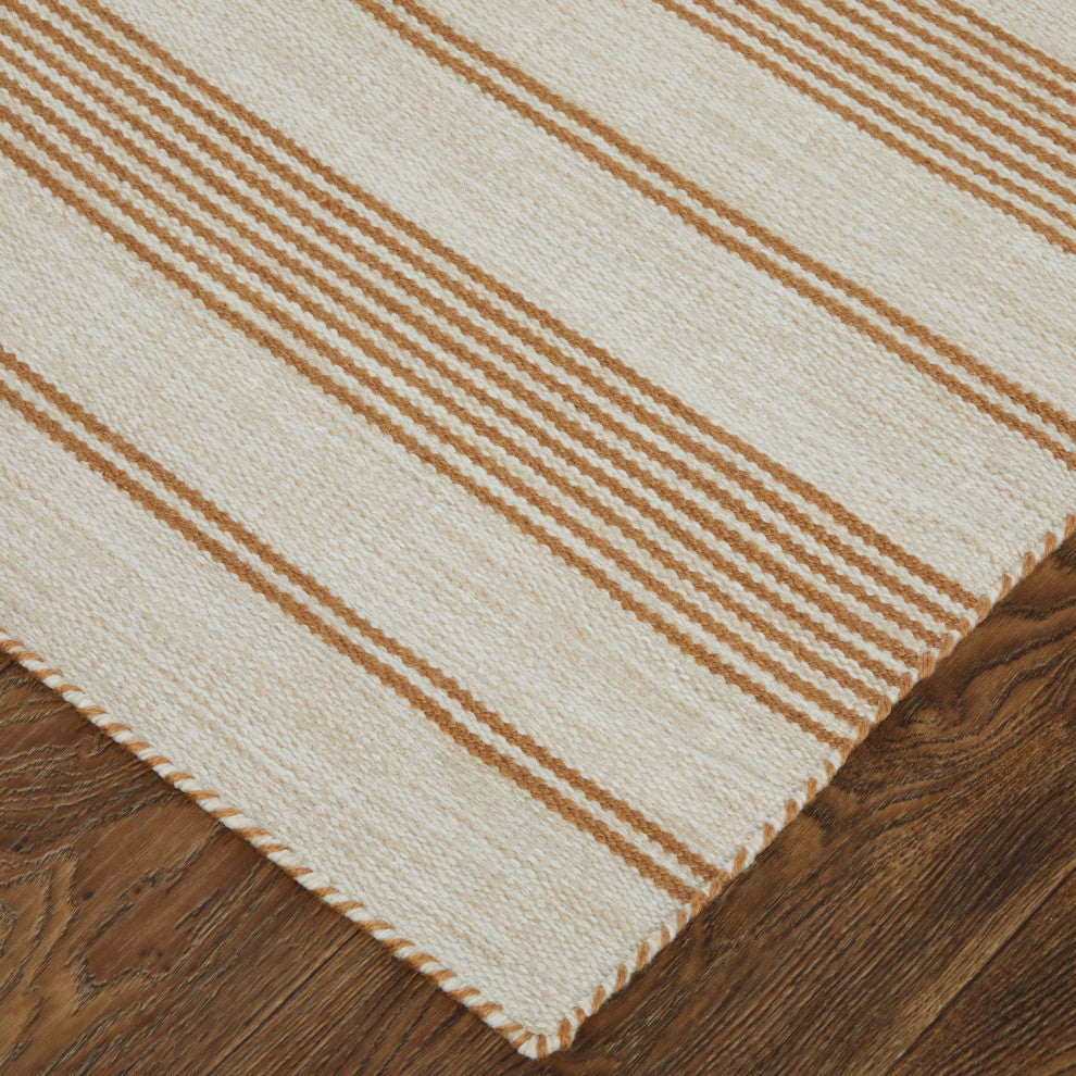 Weave & Wander Granberg Eco-Friendly PET Rug, Camel, 4' X 6'