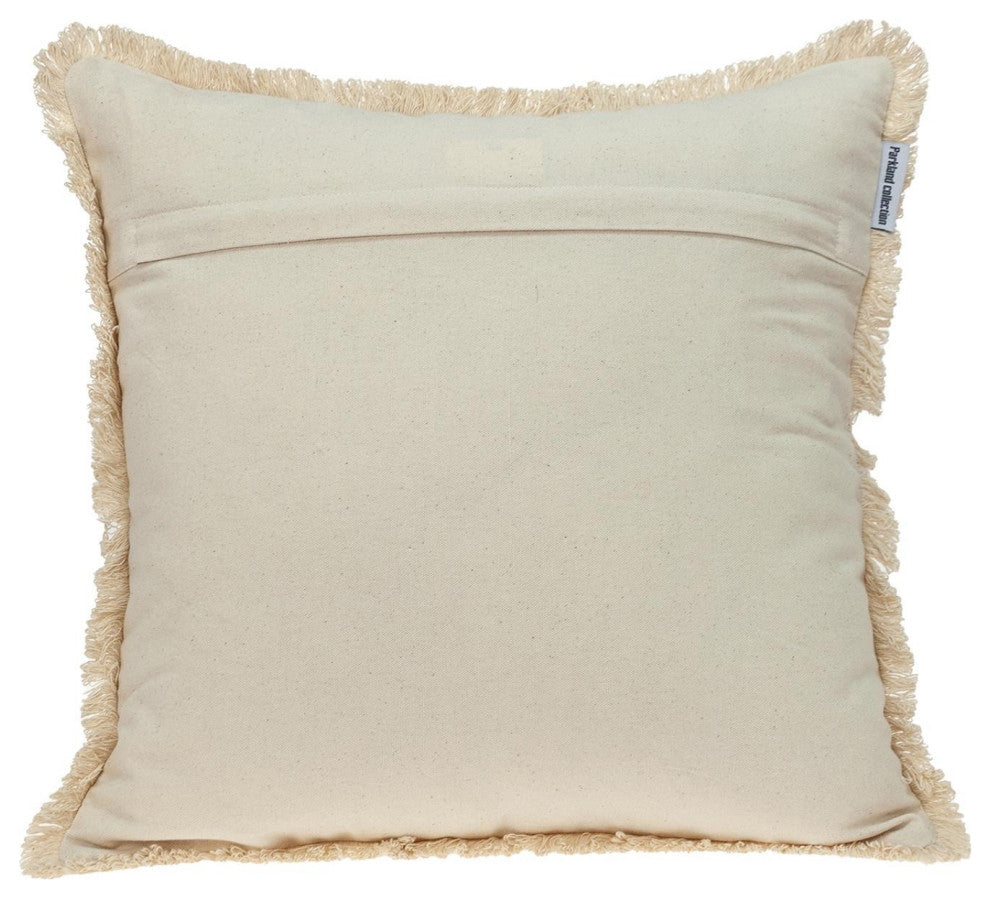 Boho Garland Beige and Brown Decorative Accent Pillow