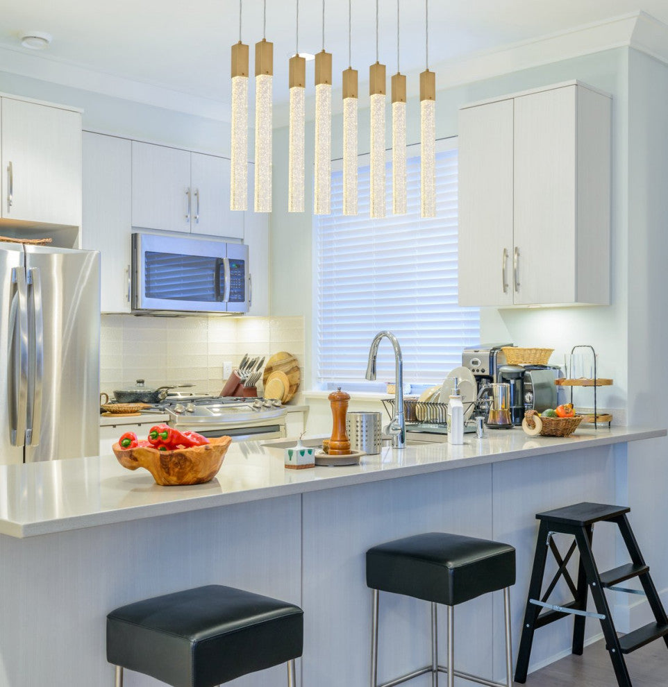 Weston 25 Light Pendant in Satin Gold