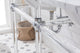 Empire 60" Wide Double Wash Stand, P-Trap, Countertop With Basin, Faucet