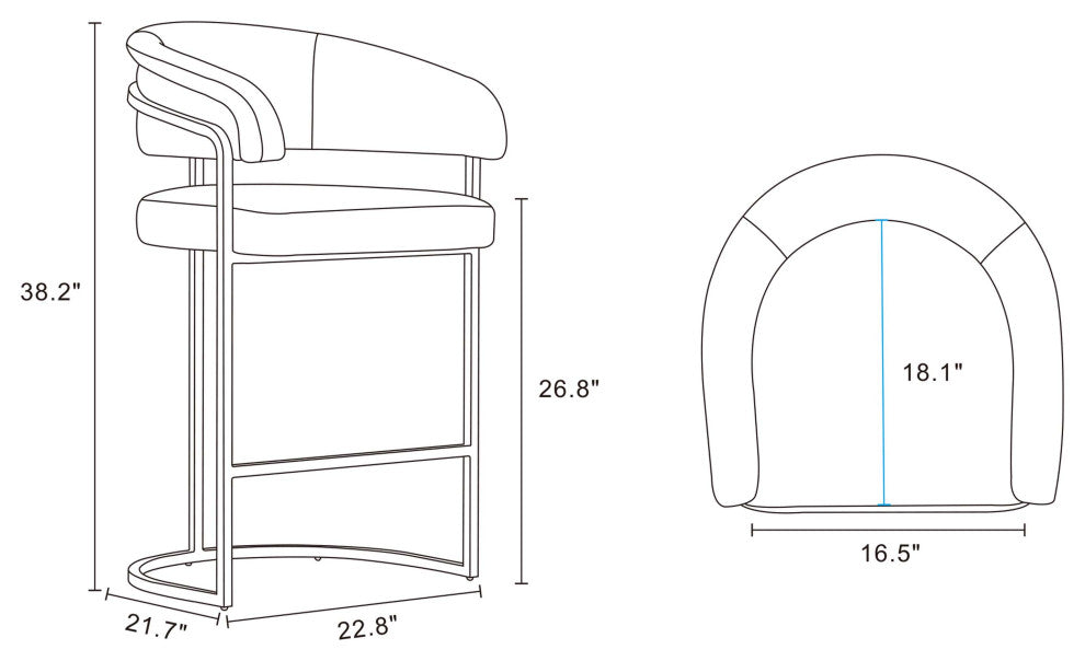 Manhattan Comfort Augusta Counter Stool