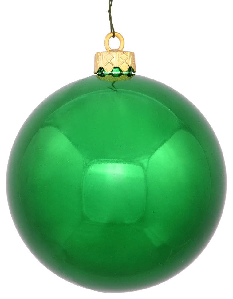 Vickerman 15.75" Green Shiny Ball Ornament