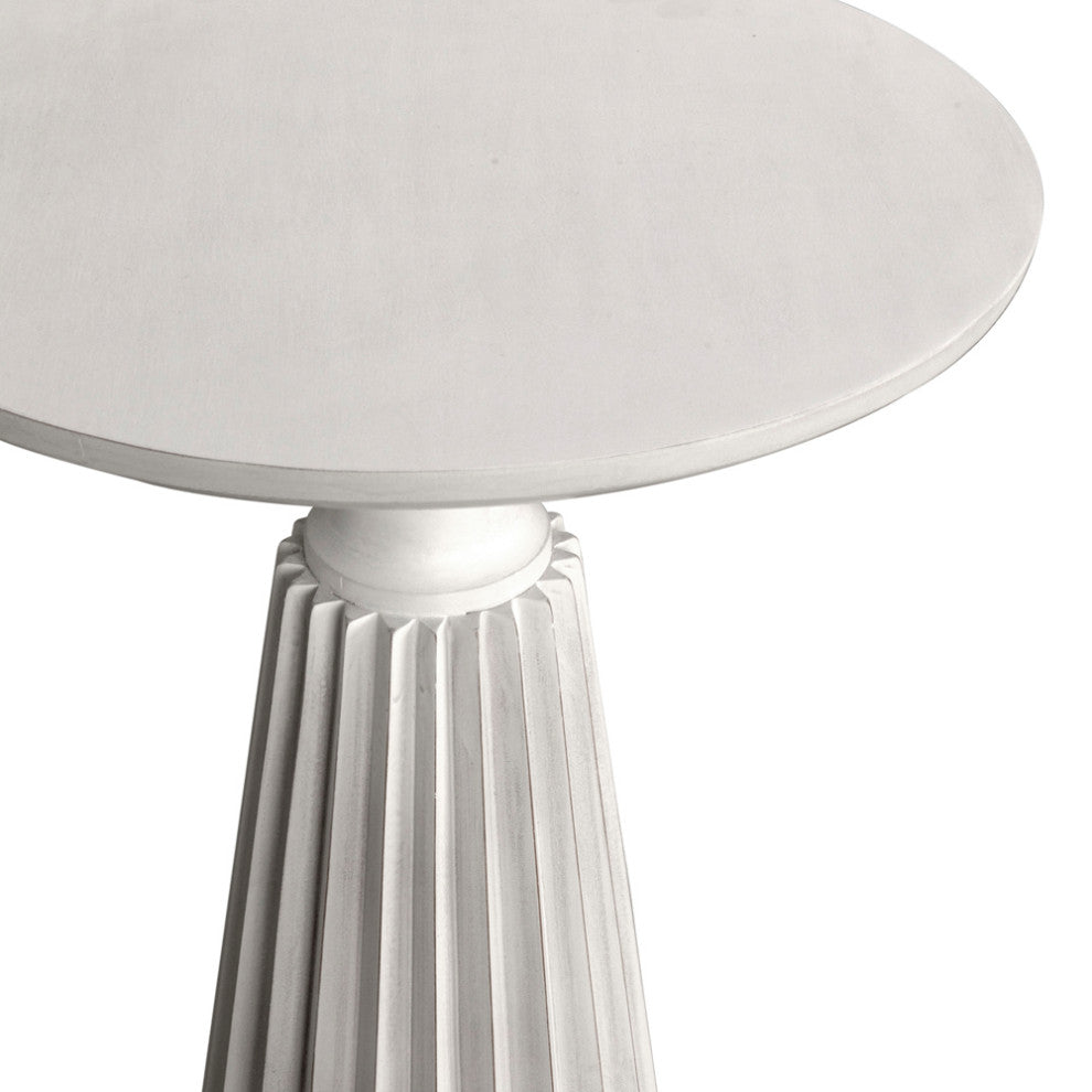 Orson Modern Round White Side Table