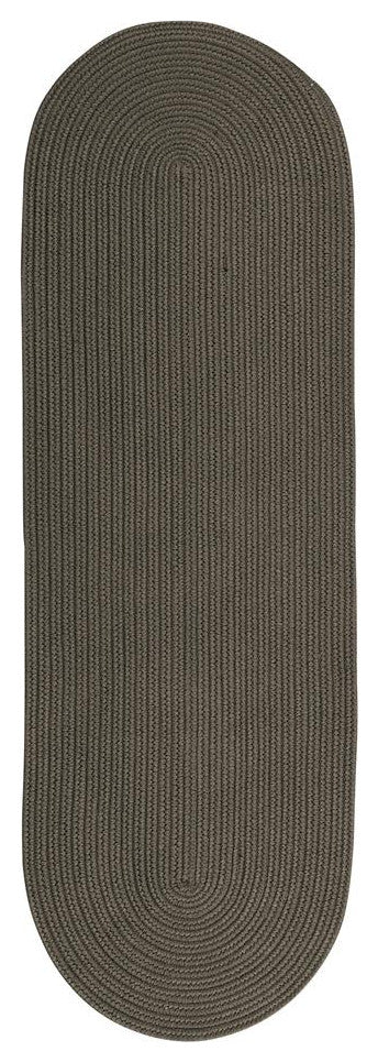 Colonial Mills Rug Reversible Flat-Braid, Oval Runner Gray Runner, Oval