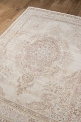 Isabella ISA-1 Machine Made Area Rug, Ivory, 5'3"x7'3"